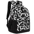 thumbnail image 2 of Mochila Choco Mocha con estampado de vaca para niñas adolescentes de 45 cm, color negro, 2 of 6