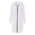 thumbnail image 6 of Black and Friday Deals Clearance under $15 Turilly Women's Coats and Jackets on Sale Women's Popular Sweater Women's Medium Long Plush Insert Bag Hooded Zipper Windbreaker Coat Women, 6 of 8
