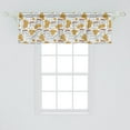 thumbnail image 2 of Ambesonne Tea Party Window Valance, Tea Pot and Cups Biscuits, 42" x 18", Coffee White, 2 of 3