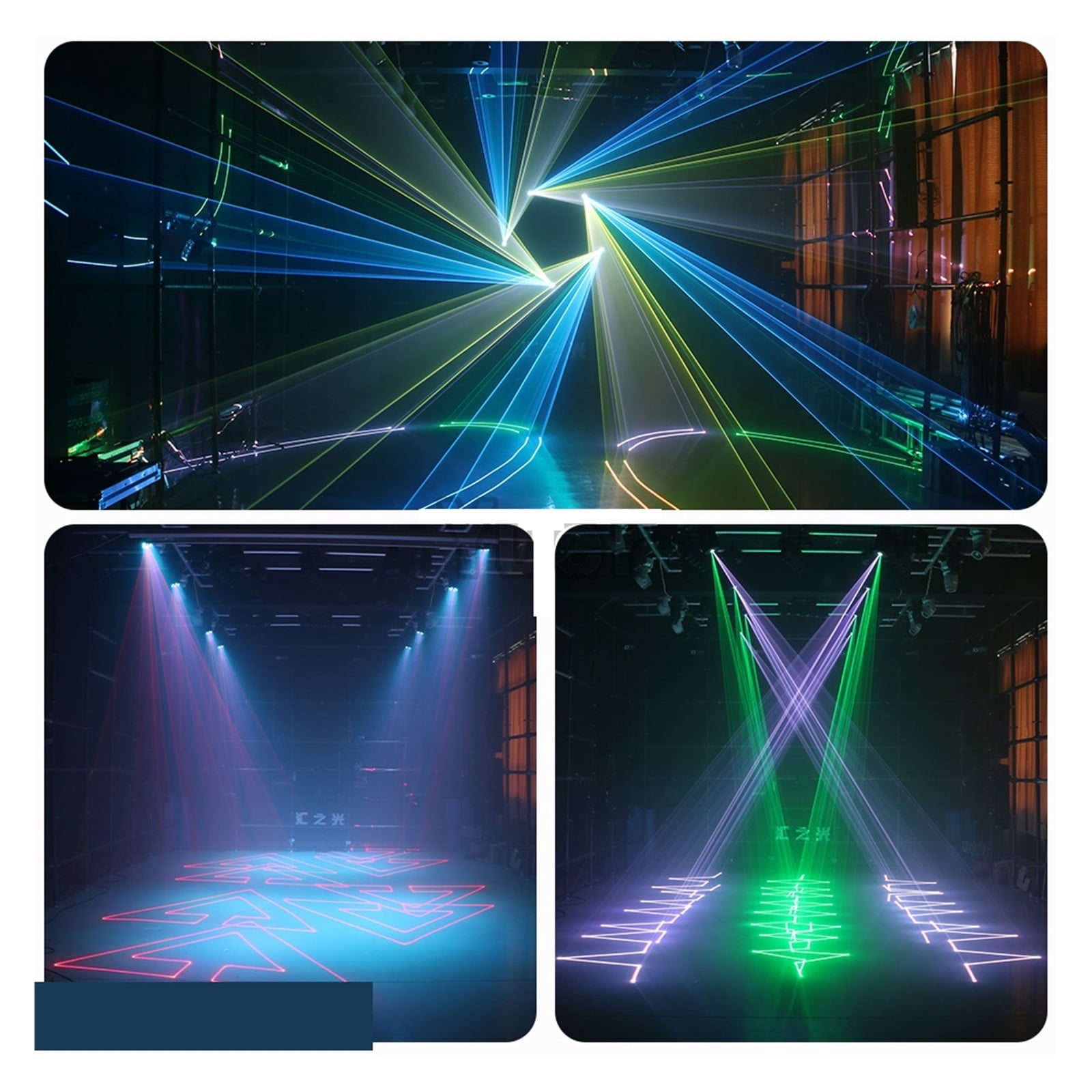 6X10W LED 2W Full Color RGB Moving Head Light DMX Scanning Pattern Effect Projector DJ Disco Stage Wedding