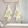thumbnail image 4 of Golden Christmas Tree Hand Towels, Cute Tree Pattern Kitchen Towel Ultra Soft and Absorbent,Decorative Fingertip Face Towel for Bathroom Hotel, 2 PCS, 28.3"x 14.4", 4 of 6