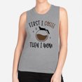 thumbnail image 2 of First I Coffee Then I Mom Women's Muscle Tank Medium Heather Grey, 2 of 5
