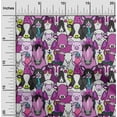 thumbnail image 2 of oneOone Polyester Spandex Purple Fabric Horse Sewing Material Print Fabric By The Yard 56 Inch Wide, 2 of 5