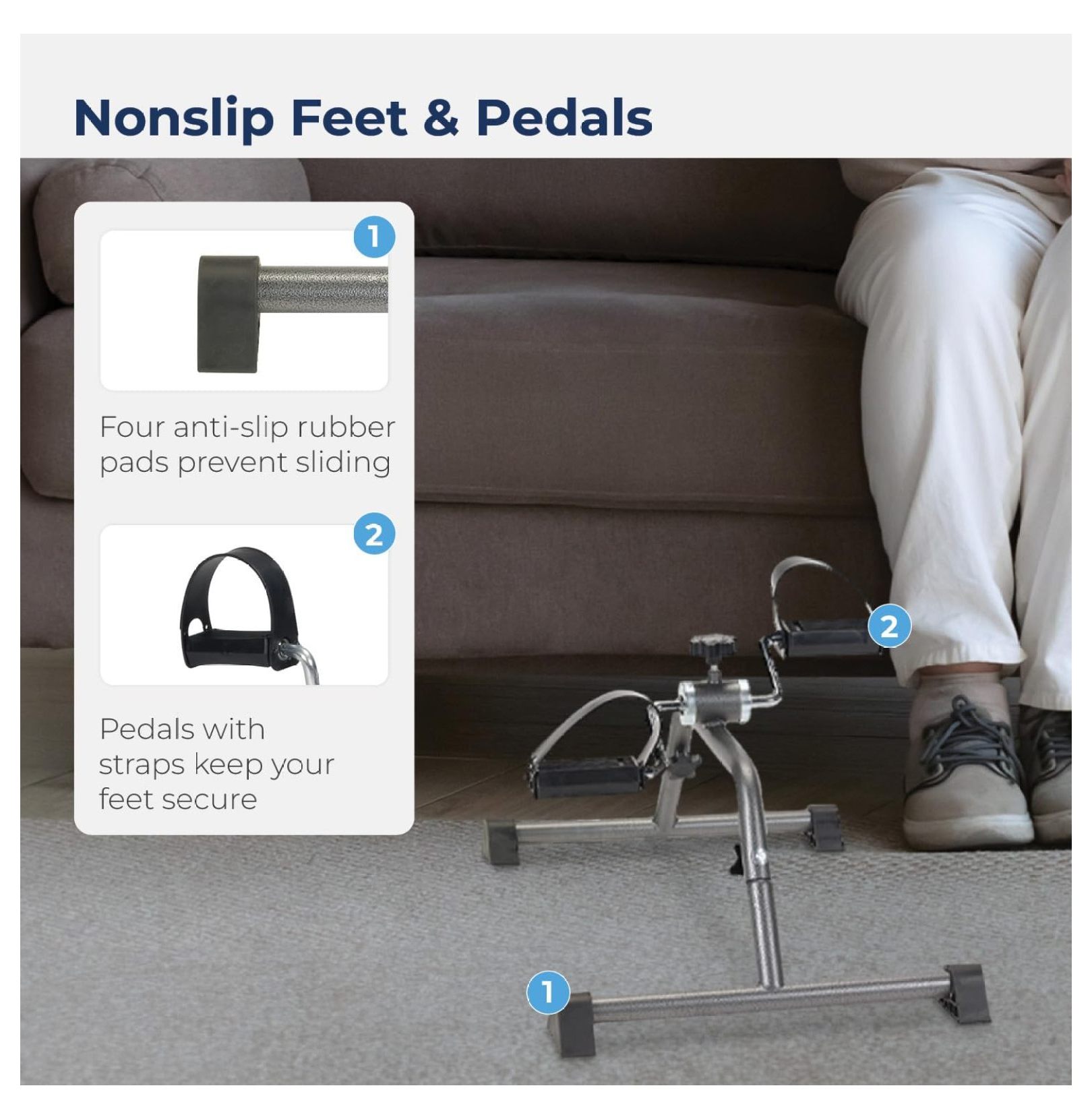 10270KDRSV-1 Pedal Exerciser, Silver Vein Finish