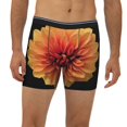 thumbnail image 4 of Rocae Orange Dalia for Stretch Moisture-Wicking Underwear,Men's Underwear Boxer Briefs Large, 4 of 9