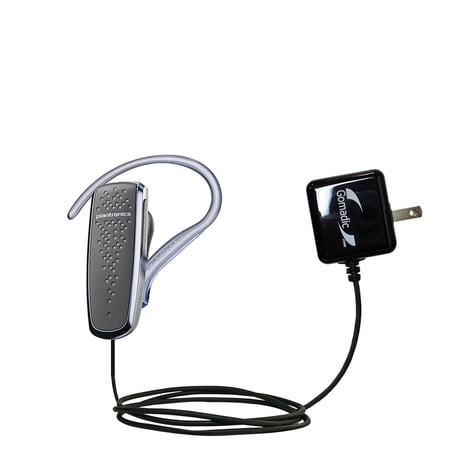 Gomadic Intelligent Compact AC Home Wall Charger suitable for the Plantronics M50 - High output power with a convenient, foldable plug design - Uses T