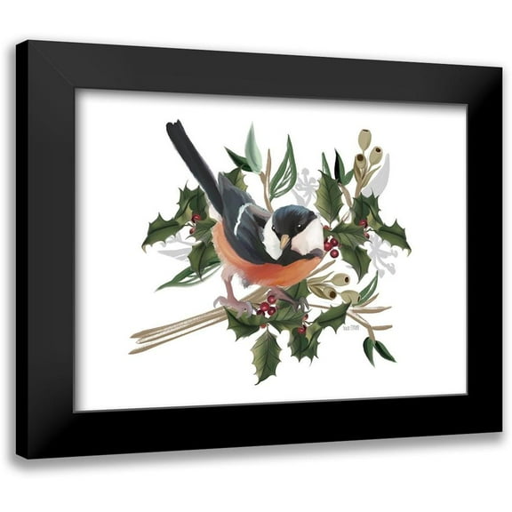 House Fenway 14x12 Black Modern Framed Museum Art Print Titled - Christmas Songbird I