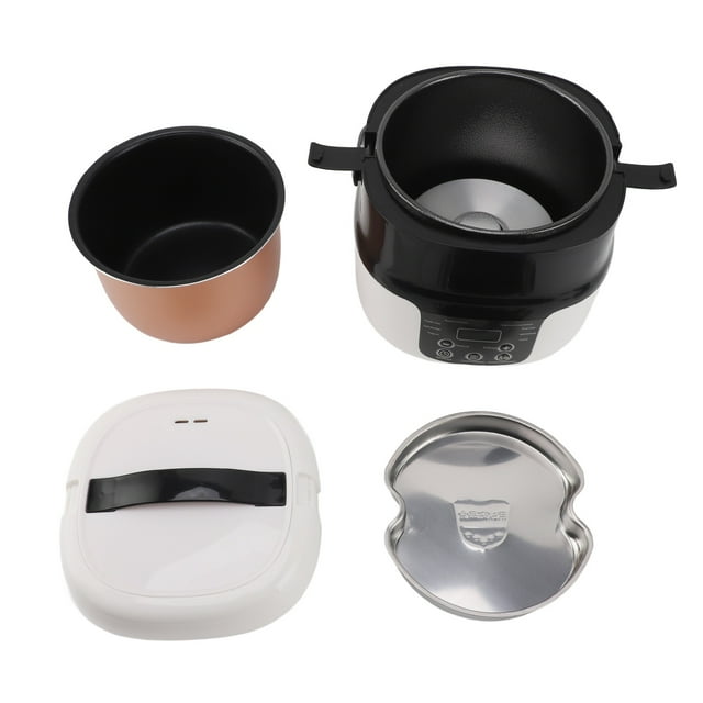 Mini Rice Cooking Pot, Nonstick Inner Liner High Efficiency Car Rice Cooker 12V100W 24V180W for Long Distance Travel