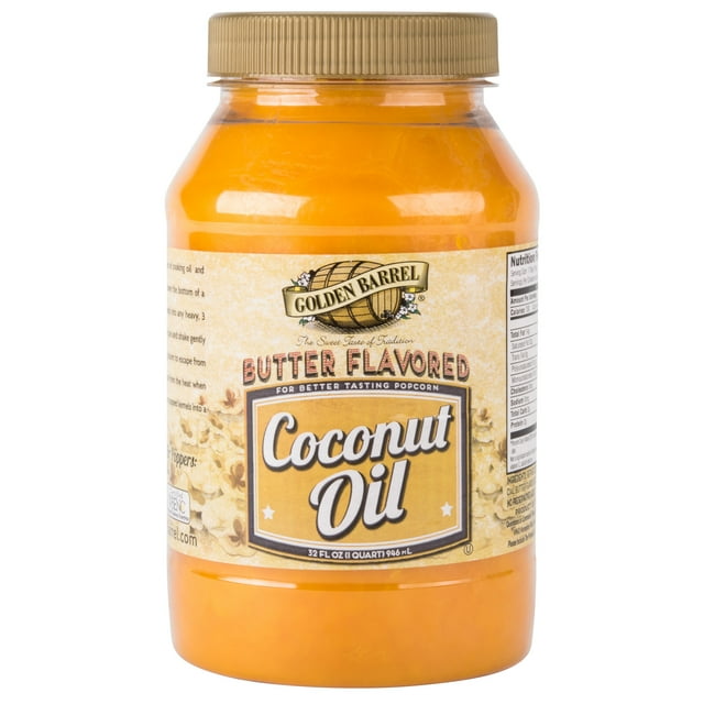 Golden Barrel 32 oz. Butter Flavored Coconut Oil - 12/Case