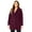 Midnight Berry, variant on Women's Plus Size Teddy Bear Sherpa Trench Coat