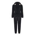 thumbnail image 4 of Women's Ultra Comfy Lounge Fleece Romper Onesie Pajamas Cute Ear Hood Zip up Warm Hoody One Piece Pajamas Jumpsuit, 4 of 7