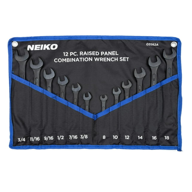 Juego de llaves combinadas NEIKO 03582A con panel elevado de 12 piezas