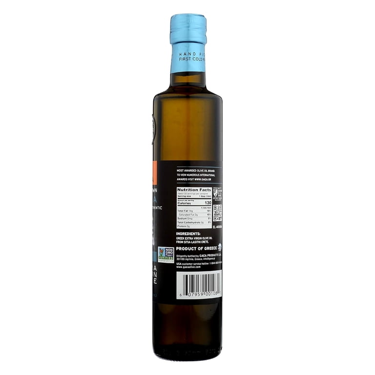 お値下げしました！再入荷!!  伽羅黒油5g Gaea Olive Oil Extra Virgin Kritsa Estate Crete, 17 Fl Oz