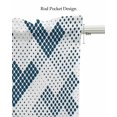 thumbnail image 5 of Rowers Linen Curtain Valance for Bedroom/Bathroom/Kitchen/Office/Living/Dining Room Window,Teal Black Geometric Modern Abstract Art Rod Pocket Topper Decorative Cafe Drapes Panel 42"x18", 5 of 6