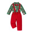 thumbnail image 4 of Camisa de disfraz de Navidad perfecl con pajarita Trajes navideños para niños Botón de manga larga S, 4 of 8