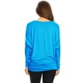 thumbnail image 3 of Women's Boat Neck 3/4 Dolman Sleeve Basic Top, 3 of 3