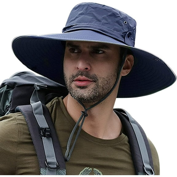 Wide Brim Sun Protection Hat Outdoor Unisex Ventilated Hats for Hiking Beach Fishing Safari Garden Lawn Yard Work Kayaking