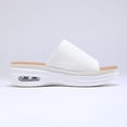 thumbnail image 4 of Pennysue Women's Air Cushion Knit Sandals White Lightweight Platform Slide Sandals 10M, 4 of 7