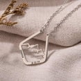 thumbnail image 2 of Mountain Ring Holder Necklace with Custom Engraving, Geometric Mountain Ring Keeper Necklace, Mountain Range Ring Holder Necklace for Hiker, 2 of 4