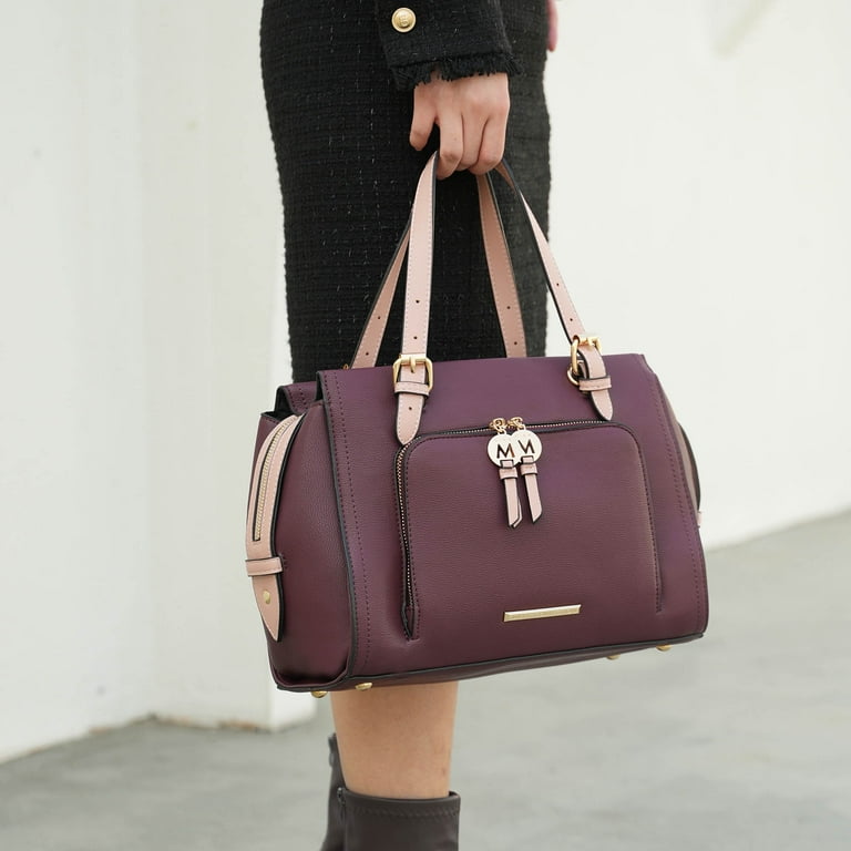 アクセサリー May MKF Collection Women's Maisie Satchel Handbag by Mia K.,Charcoal