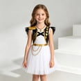 thumbnail image 5 of Halloween Star Stage Costume - Gi"rl"s Fancy Dress Costume Set, Cosplay Dress with Purple Braided Wig & Earrings Accessories, Halloween Party Birthday Dress‑Up Outfit, Size:110, 5 of 8