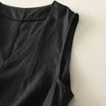 thumbnail image 6 of Womens Cotton Linen Vests, Summer Tops for Women Casual Vintage Solid Color Button Down V Neck Tank Tops Coats M-2XL, 6 of 7
