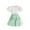Green, variant on Ashirexll Girls Summer Outfits, Girls' Clothing Sets, 3-9 Years Girl's Cute and Fashion Casual Beauty Strap Pleated Skirt and Cute Flying Sleeve Shirt Two Piece Sets