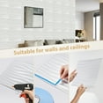 thumbnail image 5 of White 3D Wall Panels Rectangle, 11.8''x11.8'' Modern Accent Wall Panels for Interior Wall Decor Bedroom Office Living Room, 5 of 5