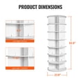 thumbnail image 4 of KFFKFF 7-Level Circular Shoe Rack, 360° Rotational Footwear Display, Revolving Shoe Storage Carousel, Convenient Shoe Organization Stand, Perfect for Bedroom, Living Room, Entryway, in White, 4 of 9