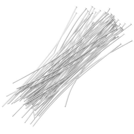 - Silver Plated Head Pins 1 Inch 24 Gauge (50)