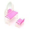 Dressing Table & Chair Accessories Set For Barbies Dolls Bedroom House Furniture