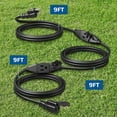 thumbnail image 2 of DEWENWILS 27 FT Extension Cords for Outside 16 AWG Evenly 3 Outlets with Safety Cover 3 Prong for Holiday Lights Decoration, 2 of 7