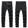 thumbnail image 2 of XIYON Toddler Boys Jeans Distressed High Street Fashion Casual Long Pants For Kids Comfortable Stretch Denim Trousers Spring Autumn Comfortable 9-10 Years, 2 of 9