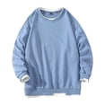 thumbnail image 1 of Gibobby Sudaderas de hombre Sudadera clásica de Cuello Redondo con Bloques de Colores Sudadera para Hombre(Azul celeste,XG), 1 of 4