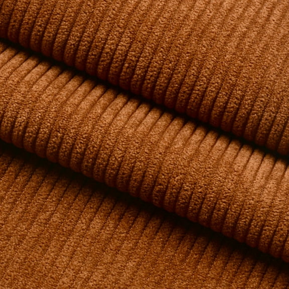 Yoetaun Durability Corduroy Fabric Solid Color Stripe Handmade Making Fabric Clothing for Furniture and Projects Caramel