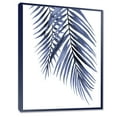 thumbnail image 3 of Designart 'Abstract Blue Palm Leaves Tropical Branches' Traditional Framed Canvas Wall Art Print, 3 of 4