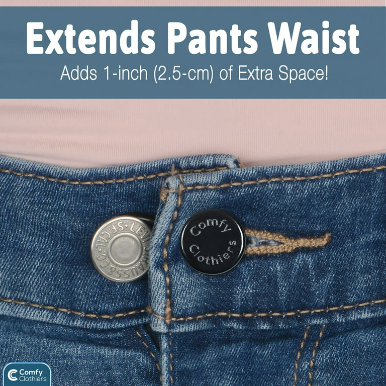  3 Quick Fit Buttons for Jeans Waist Extenders with