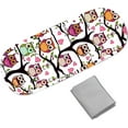 thumbnail image 1 of Estuche rígido de cuero para gafas de búho, funda delgada y portátil, con tapa tipo concha, funda protectora con paño de limpieza para viajes., 1 of 9