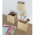 thumbnail image 7 of Kate and Laurel Domio Wall Hanging Planter Shelves, Set of 3, Natural Wood, Geometric Nesting Planter Collection, 7 of 7