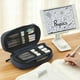 thumbnail image 1 of Estuche para lápices de gran capacidad, estuche duradero para bolígrafos con cremalleras, estuche estético portátil para adultos, negro, azul marino, 1 of 5