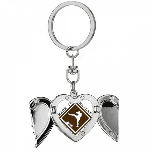 Make In Thailand Boxing Art Illustration Heart Angel Wing Key Chain Holder