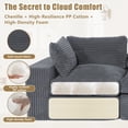 thumbnail image 4 of Frxeyaliz 108" Modular Sectional Sofa, 3 Seater L-Shaped Cloud Couch with Ottoman, Deep Seat Boneless Convertible Sofa Set for Living Room, 4 of 9
