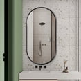 thumbnail image 1 of 26"x38" Oval Wall Mirror, Vanity Mirror, with Metal Frame, Vertical & Horizontal, for Bathroom, Bedroom, Entryway, Modern & Contemporary Wall Mirror - BLACK, 1 of 5