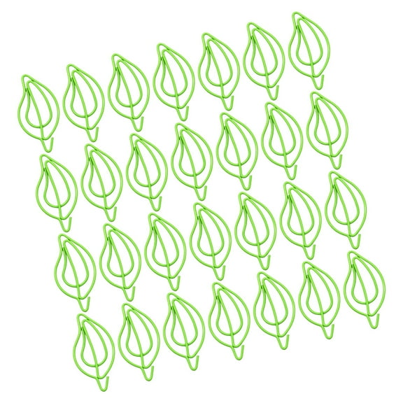 50 Pcs Bookmark Clips Document Fixing Clips Leaf Paper Clip Office 3.80X1.90X0.10CM Green