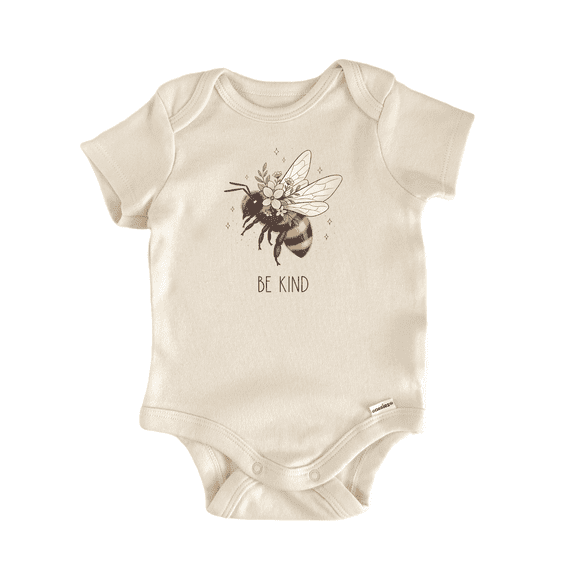 Be Kind Floral Bee - Baby Bodysuit