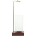 thumbnail image 1 of Porta incienso con base de madera, porta varillas de incienso, cenicero de cristal invertido con clip, 1 of 8