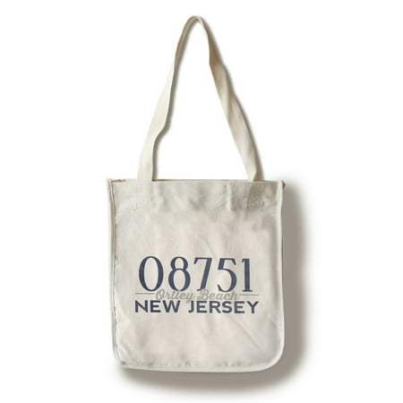 Blue Jersey Purse - Ortley Beach, New Jersey - 08751 Zip Code (Blue) - Lantern Press Artwork (100% Cotton Tote Bag - Reusable)