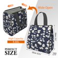 thumbnail image 3 of Pioneer Flower Floral Print Pattern Insulated Lunch Bag for Women & Adults,Large Portable Soft Cooler Lunch Bag,Thermal Food Storage Tote with Pearl Cotton,8.66L,8.75x5.75x9.5 Inch, 3 of 6