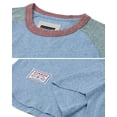 thumbnail image 5 of ZIMEGO Mens Short Sleeve Ringer Tee - Color Block Raglan Casual T-Shirt, 5 of 6
