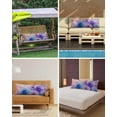 thumbnail image 3 of Purple Blue Flowers Body Pillow Cover 20 x 60 Inch Decorative Pillow Cover Summer Botanical Plants Lumbar Pillowcase Seasonal Rectangle Cushion Case for Couch Sofa Bed Living Room, 3 of 7